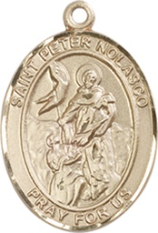 [8291KT] 14kt Gold Saint Peter Nolasco Medal