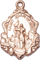 [0822JAKT] 14kt Gold Saint Joan of Arc Medal