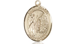 [8298KT] 14kt Gold Saint Fiacre Medal