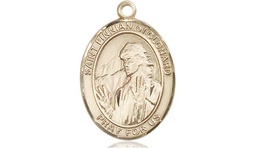 [8308KT] 14kt Gold Saint Finnian of Clonard Medal