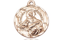 [0956KT] 14kt Gold Saint Thomas Aquinas Medal