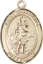 [8325KT] 14kt Gold Saint Cornelius Medal
