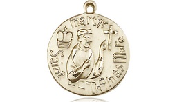 [0958KT] 14kt Gold Saint Thomas More Medal