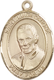 [8326KT] 14kt Gold Saint Luigi Orione Medal