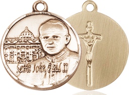 [1003KT] 14kt Gold Saint John Paul II Vatican Medal