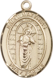 [8331KT] 14kt Gold Saint Matthias the Apostle Medal