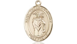 [8344KT] 14kt Gold Saint Thomas A Becket Medal