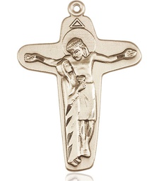 [6261GF] 14kt Gold Filled Sorrowful Mother Crucifix Medal