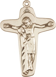 [6261KT] 14kt Gold Sorrowful Mother Crucifix Medal