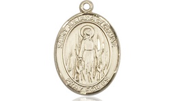 [8372KT] 14kt Gold Saint Juliana Medal