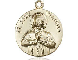 [2279KT] 14kt Gold Saint John Vianney Medal