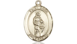 [8374KT] 14kt Gold Saint Anne Medal