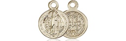 [2341KT] 14kt Gold Saint Benedict Medal