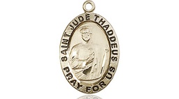[3983KT] 14kt Gold Saint Jude Medal