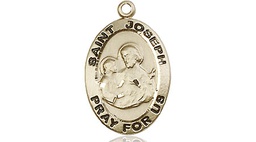 [3984KT] 14kt Gold Saint Joseph Medal