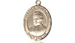 [8389KT] 14kt Gold Blessed Miguel Pro Medal
