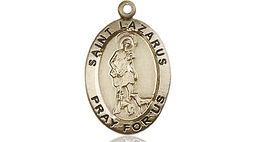 [3990KT] 14kt Gold Saint Lazarus Medal