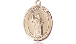 [8399KT] 14kt Gold Saint Columbkille Medal