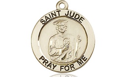 [4054KT] 14kt Gold Saint Jude Medal
