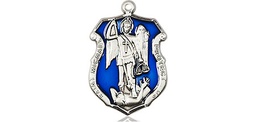 [6276ESS] Sterling Silver Saint Michael the Archangel Shield Medal