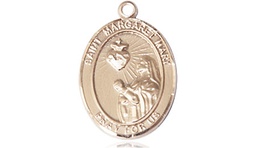 [8420KT] 14kt Gold Saint Margaret Mary Alacoque Medal