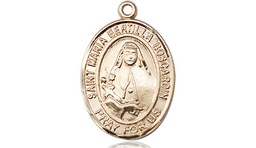 [8428KT] 14kt Gold Saint Maria Bertilla Boscardin Medal