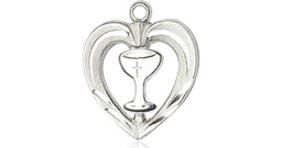 [6279SS/SS] Sterling Silver Heart / Chalice Medal