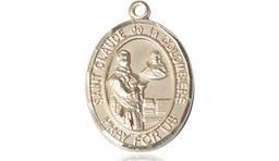 [8432KT] 14kt Gold Saint Claude de la Colombiere Medal