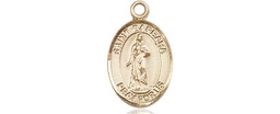 [9006KT] 14kt Gold Saint Barbara Medal