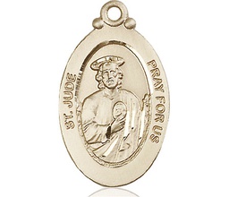 [4145JKT] 14kt Gold Saint Jude Medal