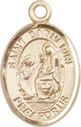 [9014KT] 14kt Gold Saint Catherine of Siena Medal