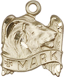 [4211KT] 14kt Gold Saint Mark the Evangelist Medal