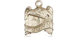[4213KT] 14kt Gold Saint John Medal