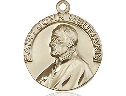 [4230KT] 14kt Gold Saint John Neumann Medal