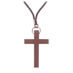 [HI-626] Palissander Wood Cross On Cord