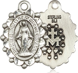 [6040SSY] Sterling Silver Miraculous Medal - With Box