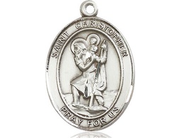 [7022SS] Sterling Silver Saint Christopher Medal
