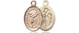 [9170KT] 14kt Gold Saint Sebastian Cheerleading Medal
