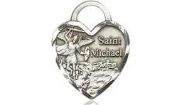 [3203SS] Sterling Silver Saint Michael the Archangel Medal
