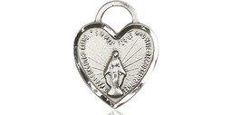 [3401SS] Sterling Silver Miraculous Heart Medal