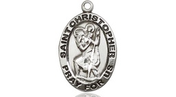 [3980SS] Sterling Silver Saint Christopher Medal