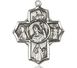 [5718SS] Sterling Silver Irish 5-Way Medal
