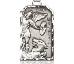 [5720SS] Sterling Silver Saint Michael the Archangel Medal