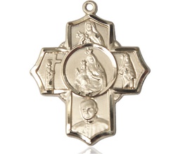 [5727GF] 14kt Gold Filled Carmelite 4-Way Medal