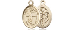 [9186KT] 14kt Gold Saint Sebastian Volleyball Medal