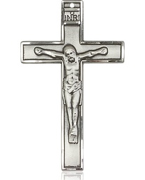[5739SS] Sterling Silver Crucifix Medal