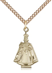 [5909GF/24GF] 14kt Gold Filled Infant Figure Pendant on a 24 inch Gold Filled Heavy Curb chain