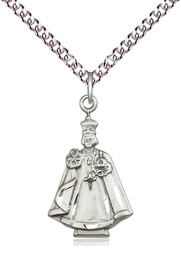 [5909SS/24SS] Sterling Silver Infant Figure Pendant on a 24 inch Sterling Silver Heavy Curb chain