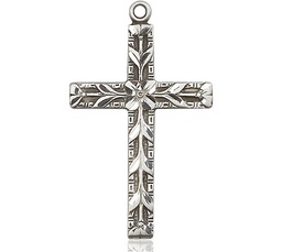[5921SSY] Sterling Silver Cross Medal - With Box