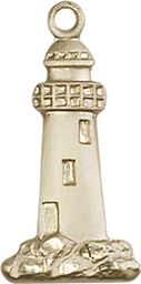 [5922GF] 14kt Gold Filled Lighthouse Medal